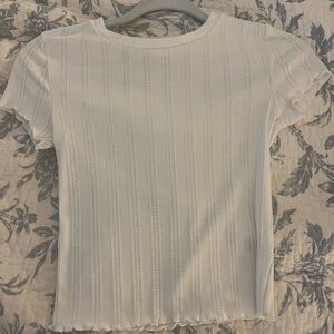 Aeropostale White Ribbed Women's Top